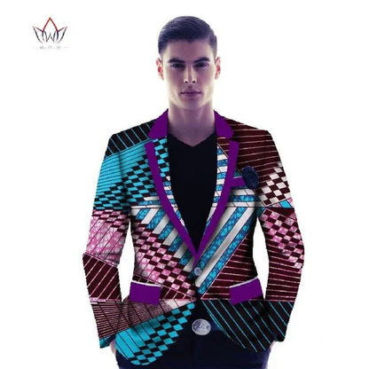 African Print Men's Suit Jacket - B&R African Styles