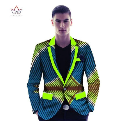 African Print Men's Suit Jacket - B&R African Styles