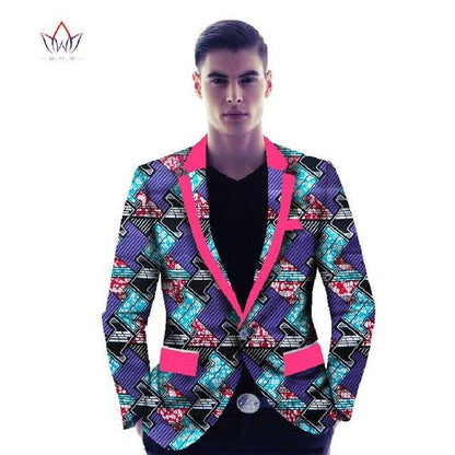 African Print Men's Suit Jacket - B&R African Styles