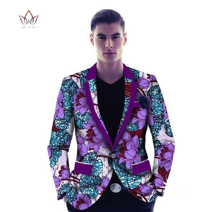 African Print Men's Suit Jacket - B&R African Styles