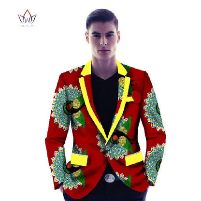 African Print Men's Suit Jacket - B&R African Styles