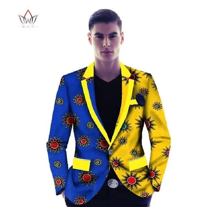 African Print Men's Suit Jacket - B&R African Styles