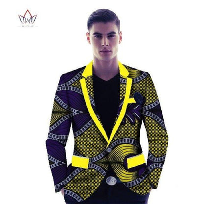 African Print Men's Suit Jacket - B&R African Styles