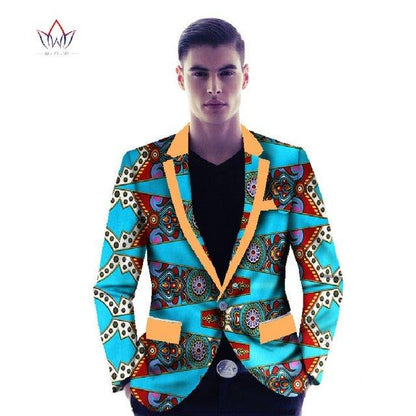 African Print Men's Suit Jacket - B&R African Styles