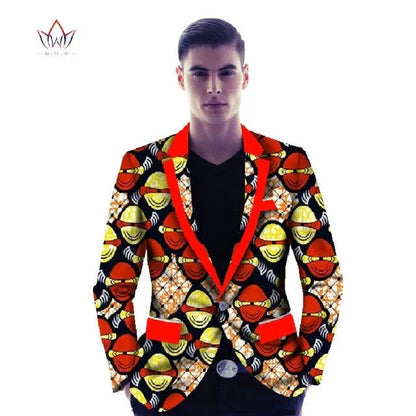 African Print Men's Suit Jacket - B&R African Styles