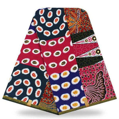 African Real Wax Print Hollandais Fabric - Authentic 6 Yards - B&R African Styles