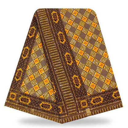 African Real Wax Print Hollandais Fabric - Authentic 6 Yards - B&R African Styles