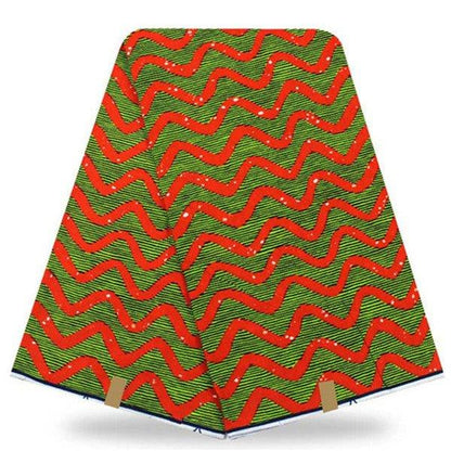 African Real Wax Print Hollandais Fabric - Authentic 6 Yards - B&R African Styles