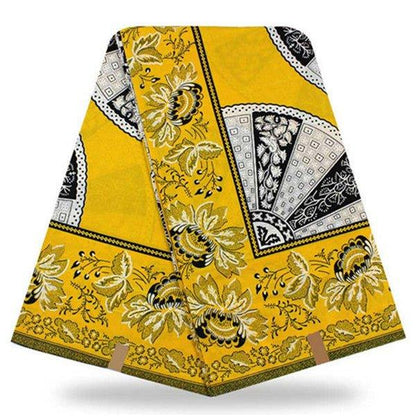 African Real Wax Print Hollandais Fabric - Authentic 6 Yards - B&R African Styles