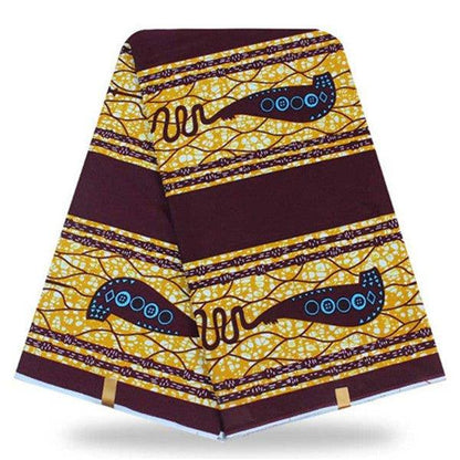 African Real Wax Print Hollandais Fabric - Authentic 6 Yards - B&R African Styles