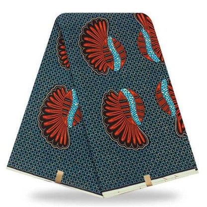 African Real Wax Print Hollandais Fabric - Authentic 6 Yards - B&R African Styles