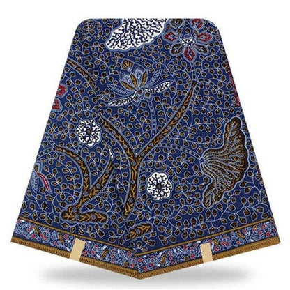African Real Wax Print Hollandais Fabric - Authentic 6 Yards - B&R African Styles