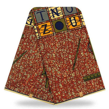 African Real Wax Print Hollandais Fabric - Authentic 6 Yards - B&R African Styles