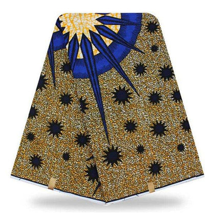 African Real Wax Print Hollandais Fabric - Authentic 6 Yards - B&R African Styles
