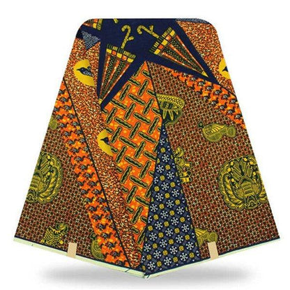 African Real Wax Print Hollandais Fabric - Authentic 6 Yards - B&R African Styles