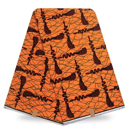 African Real Wax Print Hollandais Fabric - Authentic 6 Yards - B&R African Styles