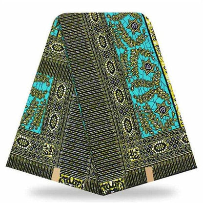 African Real Wax Print Hollandais Fabric - Authentic 6 Yards - B&R African Styles