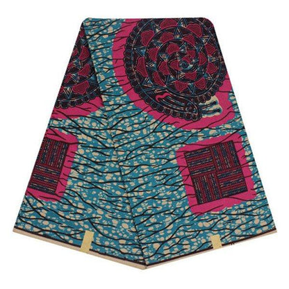 African Real Wax Print Hollandais Fabric - Authentic 6 Yards - B&R African Styles