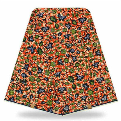 African Real Wax Print Hollandais Fabric - Authentic 6 Yards - B&R African Styles