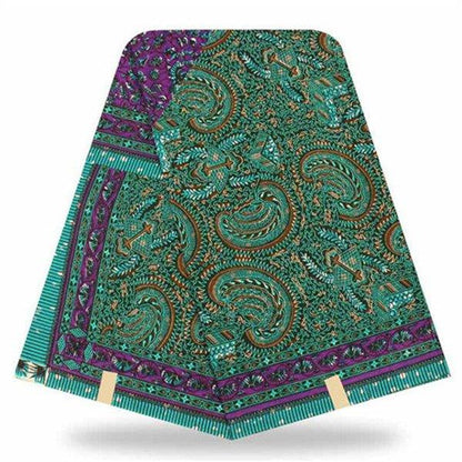 African Real Wax Print Hollandais Fabric - Authentic 6 Yards - B&R African Styles