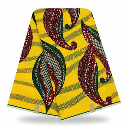 Authentic African Super Wax Hollandais Fabric - Premium 6 Yards - B&R African Styles