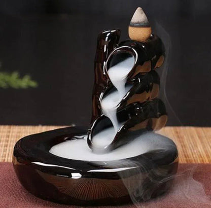 Ceramic Waterfall Incense Cone Holder - B&R African Styles