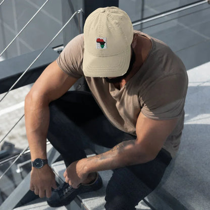 Distressed Dad Hat - B&R African Styles