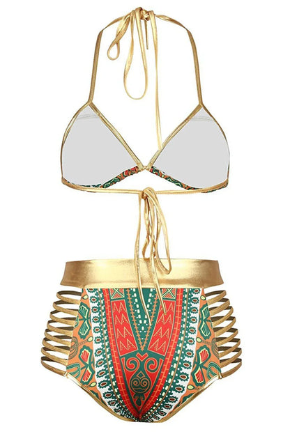 Exotic Orange Bikini Swimsuit - B&R African Styles