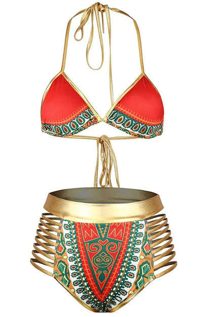 Exotic Orange Bikini Swimsuit - B&R African Styles