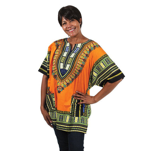 Large Orange Dashiki - B&R African Styles