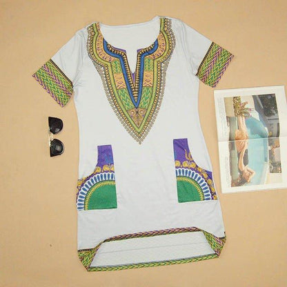 Summer Bodycon Dashiki Mini Dress - B&R African Styles