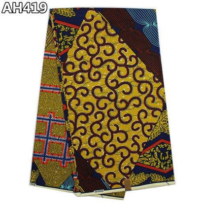 Super Wax Hollandais Ankara Fabric - Premium 100% Cotton 6 Yards - B&R African Styles
