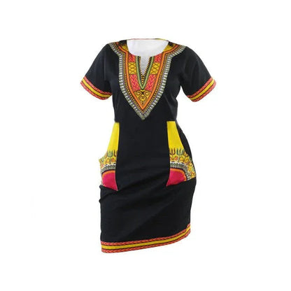 Traditional Dashiki Mini Dress For Women - B&R African Styles
