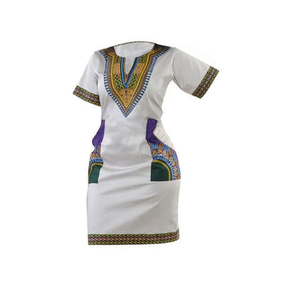 Traditional Dashiki Mini Dress For Women - B&R African Styles