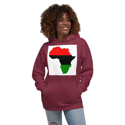 Unisex Hoodie: Africa Map - B&R African Styles