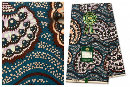 Vlisco Hollandais Embellished Gold Super - B&R African Styles