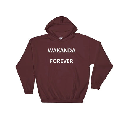 Wakanda Forever (White Font) - Hooded Sweatshirt - B&R African Styles