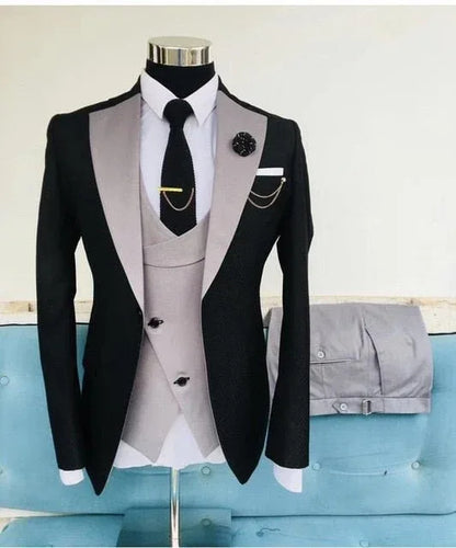 Slim Suits for Men 3 pieces Blazer Jacket - B&R African Styles