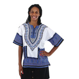 White/Blue Dashiki - B&R African Styles